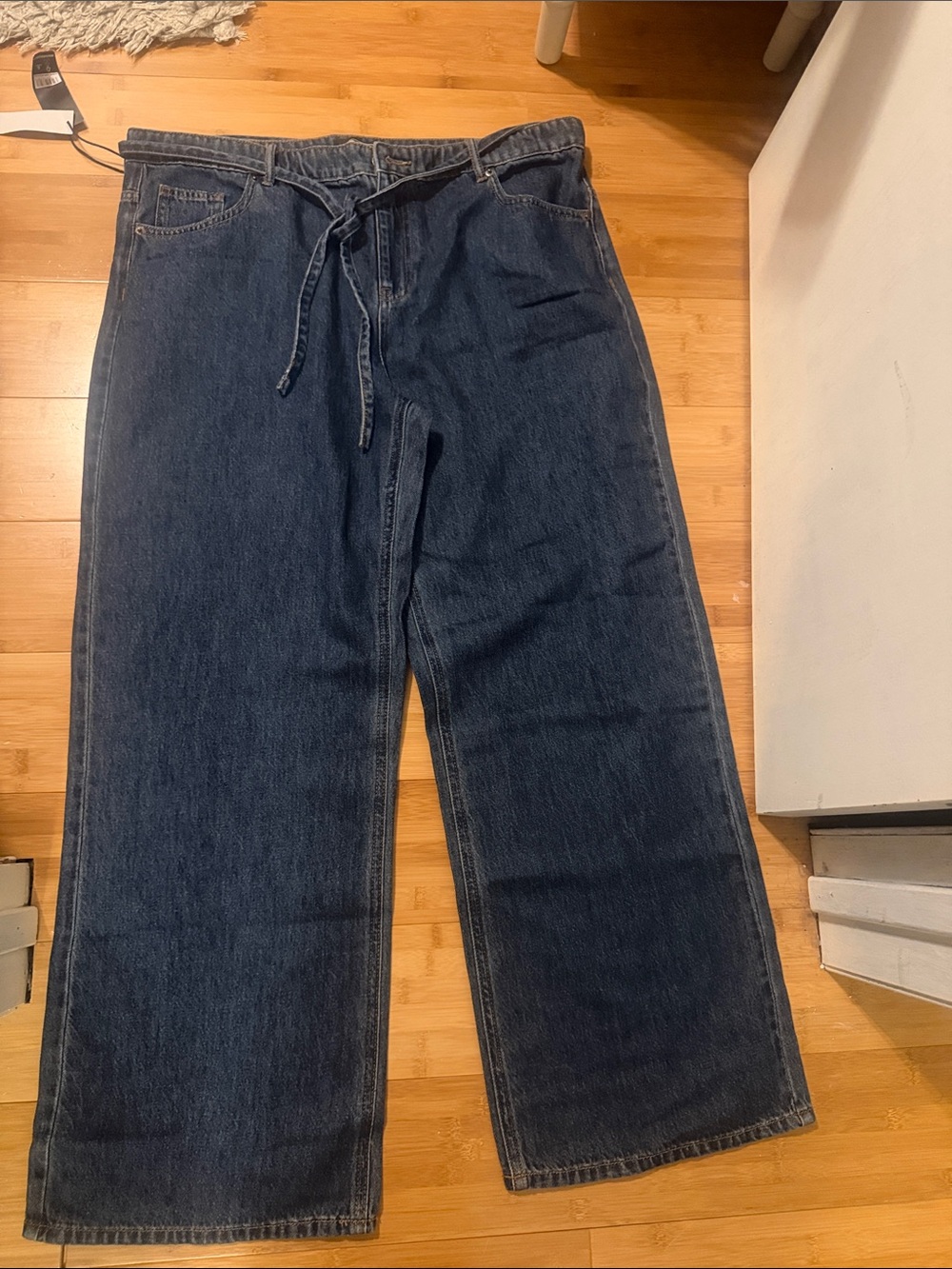Buffalo David Bitton Men's Dark Blue Relaxed Wide-Leg Jeans